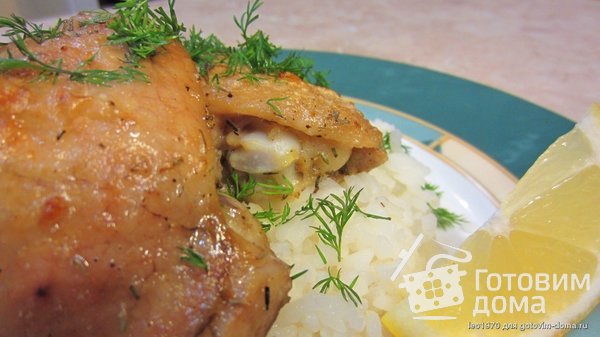 Запеченные куриные бедрышки с тимьяном и оливковым маслом фото к рецепту 8