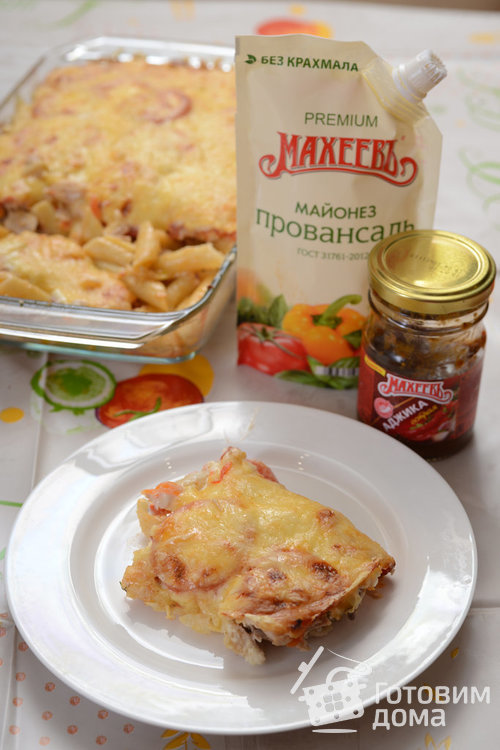 Запеканка с макаронами и курицей &quot;Домашняя&quot;