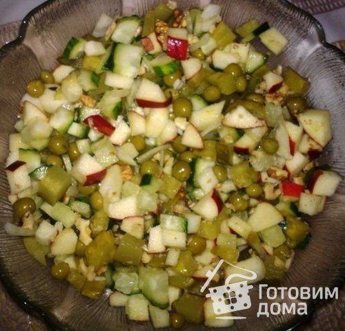 Постный хрустящий оливье
