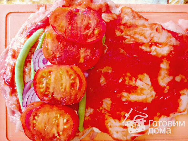 Куриная грудка с овощами и кетчупом Махеевъ «Томатный без сахара и крахмала» фото к рецепту 6