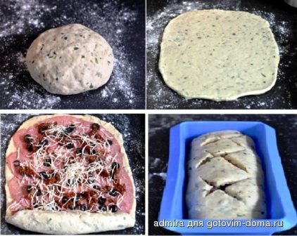 Пикантный кекс с салями, оливками и сыром фото к рецепту 1