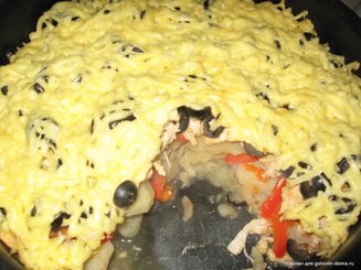 Картофель с курицей под вкусной шубкой
