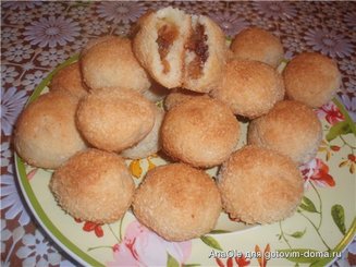 Печенье "Кокосовые шарики с начинкой из чернослива и изюма"