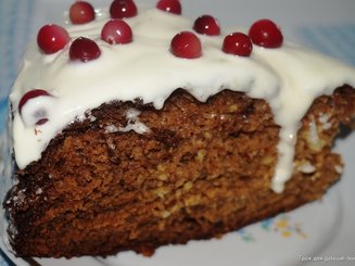 Мягкий пипаркоок со сливочной глазурью