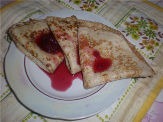 Заварные блины на кефире