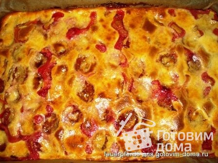 Сливовый пирог со сметанной заливкой фото к рецепту 2