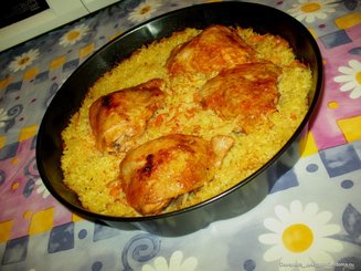 Окорочка с рисом в духовке