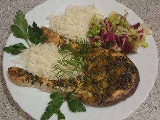 Семга по-азиатски с лаймовым соусом