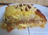 Картофельно-мясная запеканка с беконом и сыром