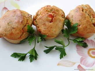 Маффины с лососем и креветками