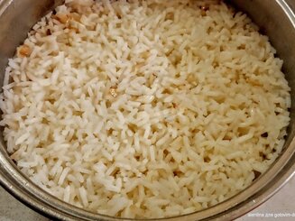 Рис с чесноком и сливочным маслом