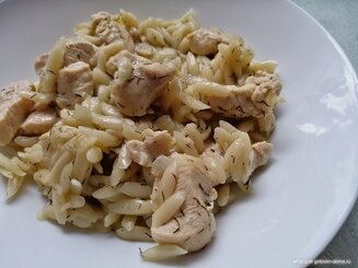 Орзо с куриным филе