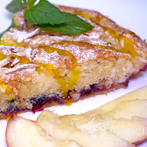 Нежный пирог с персиками