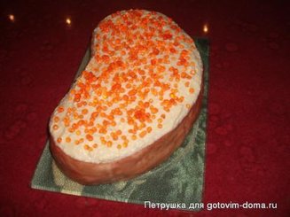 торт "Деликатес" (бутерброд с икрой)