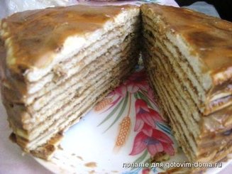 Торт на сковороде с заварным кремом