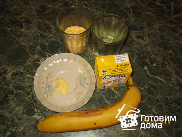 Кукурузная каша с бананом фото к рецепту 1