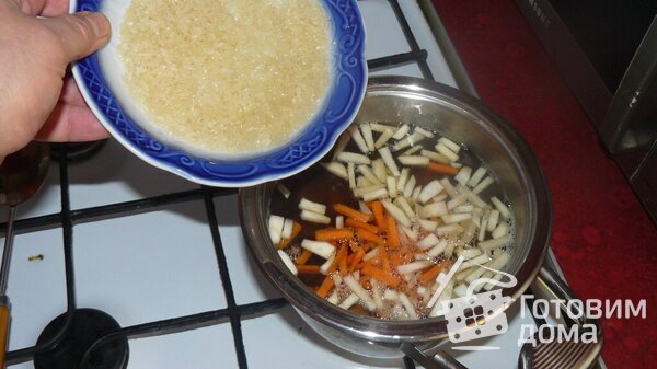 Суп с грибами и рисом фото к рецепту 5