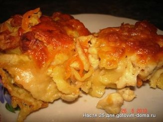 Запечённые "розочки" с курицей