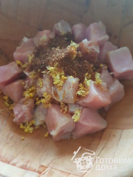 Филе свинины в остром соусе карри с овощным гарниром фото к рецепту 1