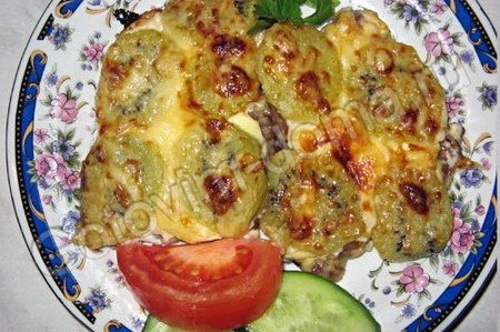 Отбивные из говядины с киви и сыром