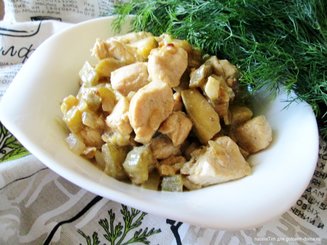 Жаркое из баклажанов и курицы