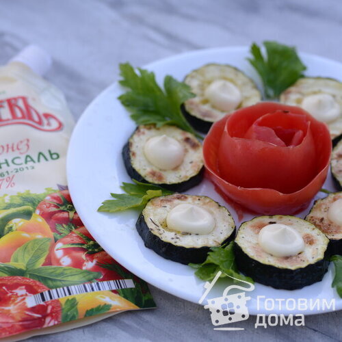 Жареные кабачки с майонезом