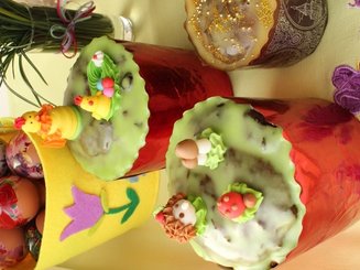 Творожный кулич с изюмом