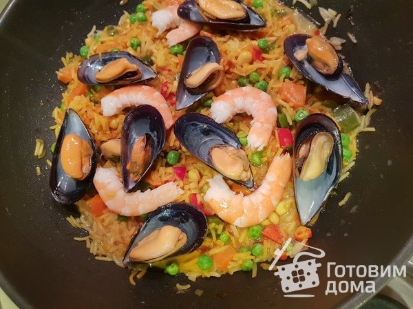 Рис с овощами  и морепродуктами фото к рецепту 9