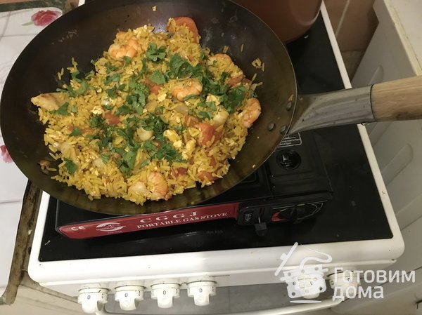 Жареный рис с морепродуктами по-тайски фото к рецепту 3