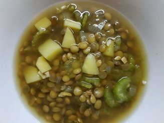 Чечевичный суп с картофелем (без масла)