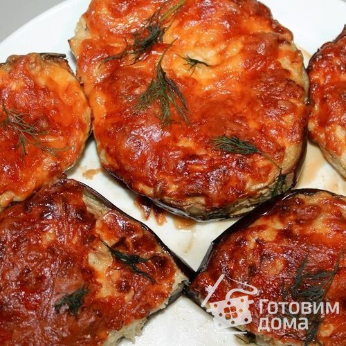 Баклажаны запеченные с творогом и сыром