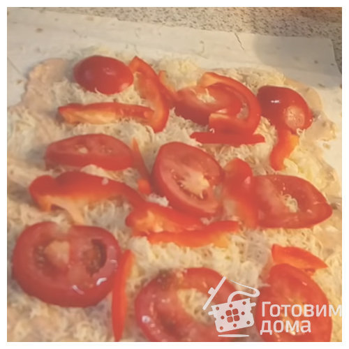 Закуска в лаваше с ветчиной и помидорами фото к рецепту 11