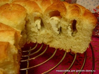 Хлеб "Роза" с сыром и укропом