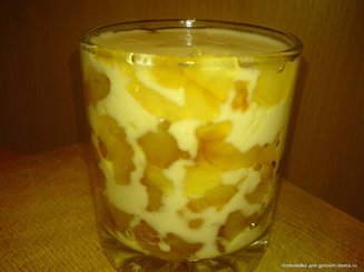 Яблочное ризотто под йогуртом