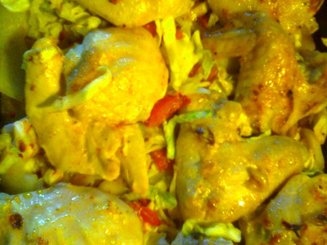 Капуста, запечённая в духовке с курочкой