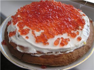 торт "Деликатес" (бутерброд с икрой)