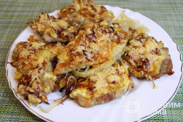 Мясо по французски. Очень сочно и быстро фото к рецепту 8