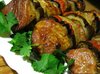 Шашлычки из свинины с баклажанами и помидорами
