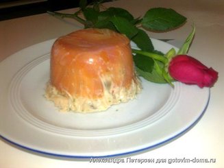 Нежный террин  с сёмгой и креветками