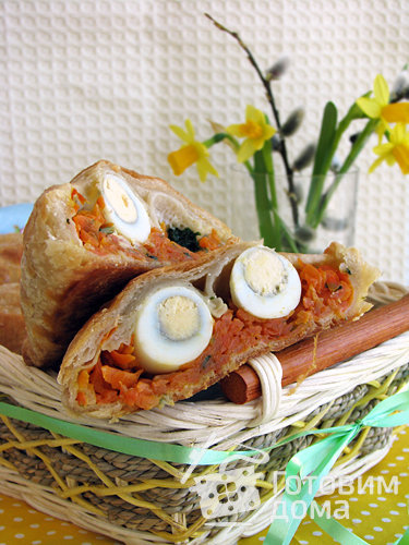 Конвертики с морковью и яйцами