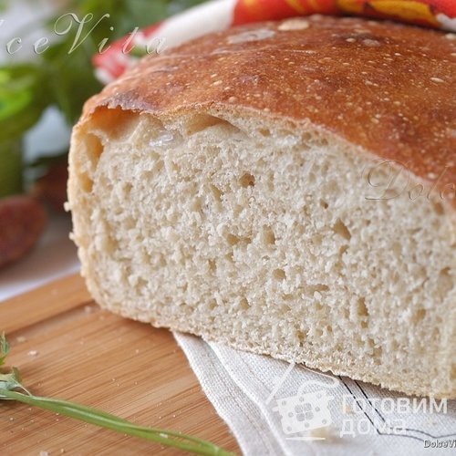 Пшеничный хлеб без замеса (на закваске или на дрожжах)