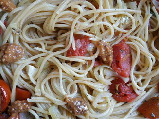 One Pan Pasta (паста и соус в одной сковороде)