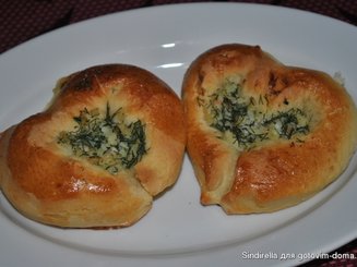 Булочки-сердечки с тунцом