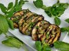 Баклажаны-гриль с каперсами и мятой
