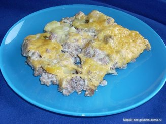 Запеканка из фарша и картофеля