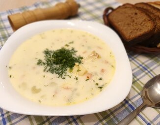 Молочный суп с рыбой по-эстонски