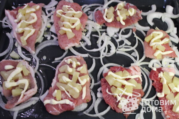 Мясо по французски. Очень сочно и быстро фото к рецепту 6