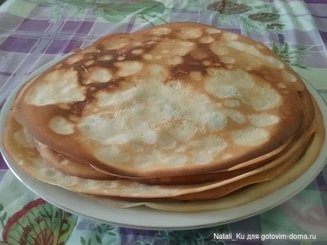 Заварные блины на кефире