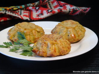 Маффины с кабачками, помидорами и сыром