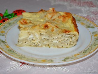 Милина (Болгарская запеканка из лаваша с соленым творогом)
